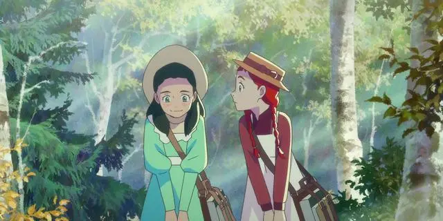 Anne Shirley walking through the woods