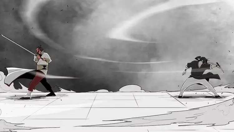 Action scene from The Legend of the Northern Blade