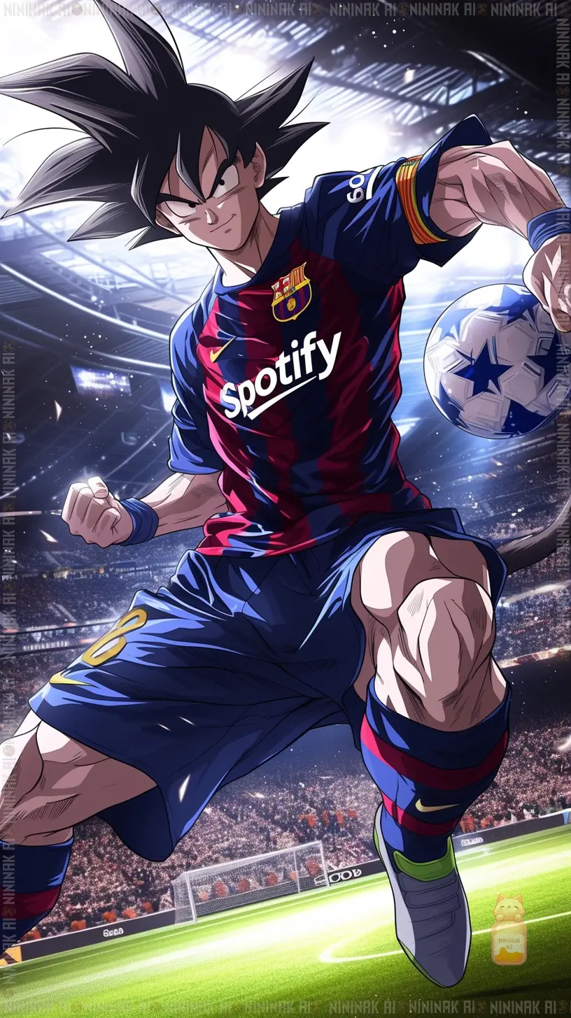 Son Goku as a lightning-fast striker