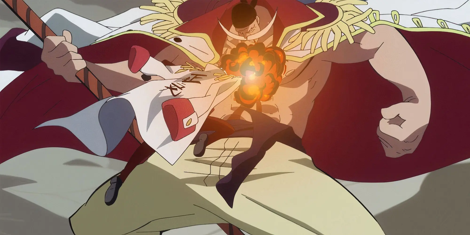 Akainu attacking Whitebeard