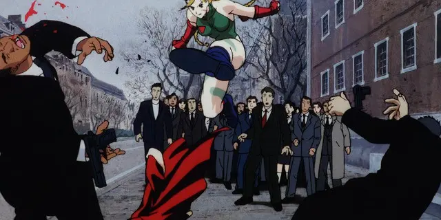 Cammy fighting in Street Fighter 2: The Animated Movie