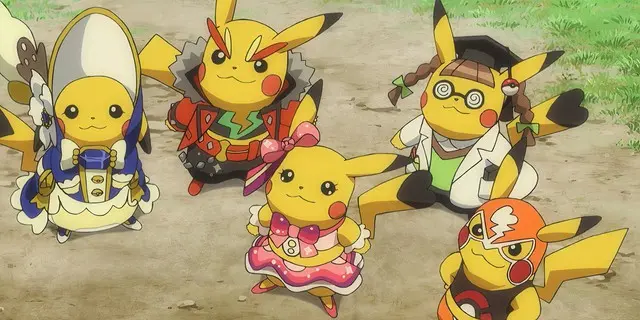 Cosplay Pikachu with various costumes