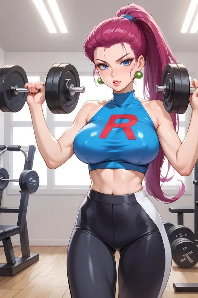 Close-up of AI-generated Jessie from Pokémon