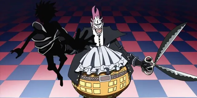 Gecko Moria stealing Luffy's shadow in One Piece