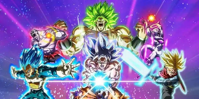 Broly, Frieza, and other Dragon Ball fighters