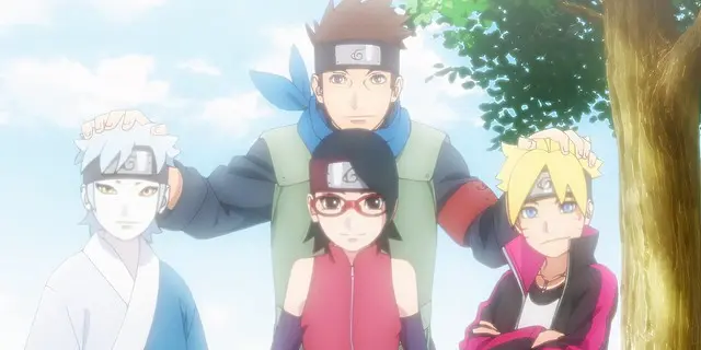 Konohamaru Sarutobi with Team 7