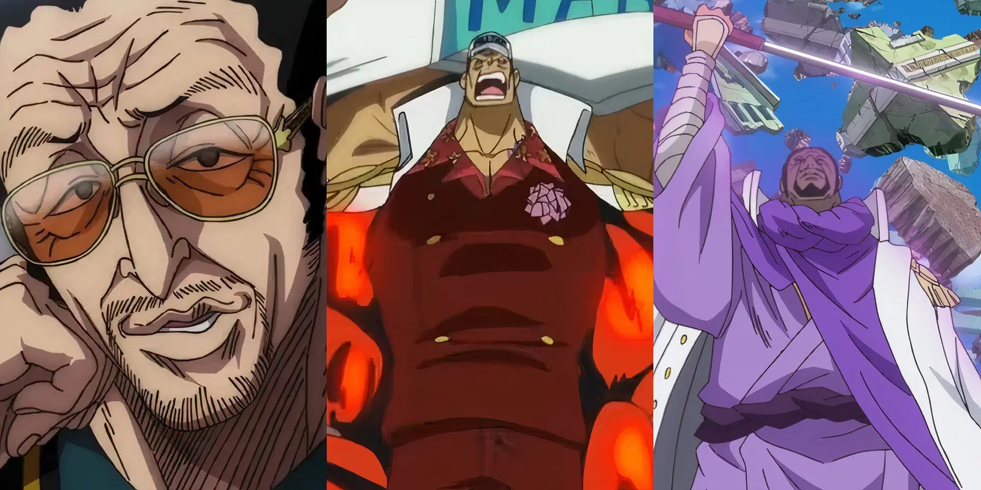 Akainu leading the Navy in One Piece