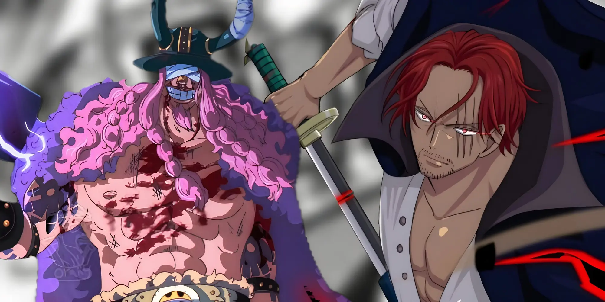 Shanks vs Loki battle scene