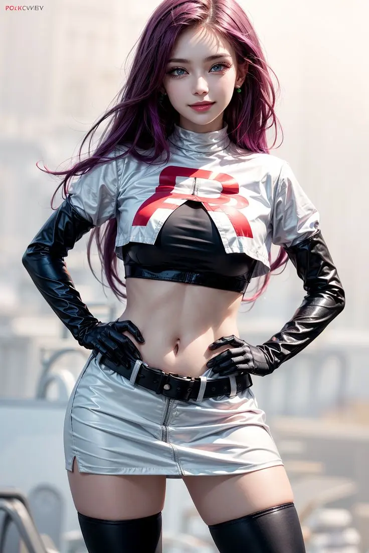 Jessie in classic Team Rocket outfit