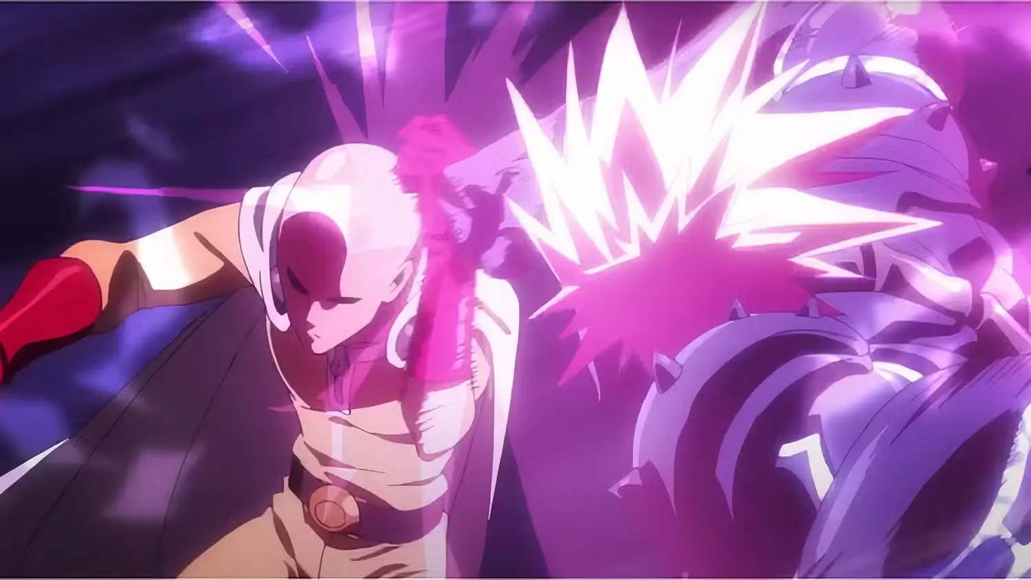 Saitama's battle against Boros in One-Punch Man