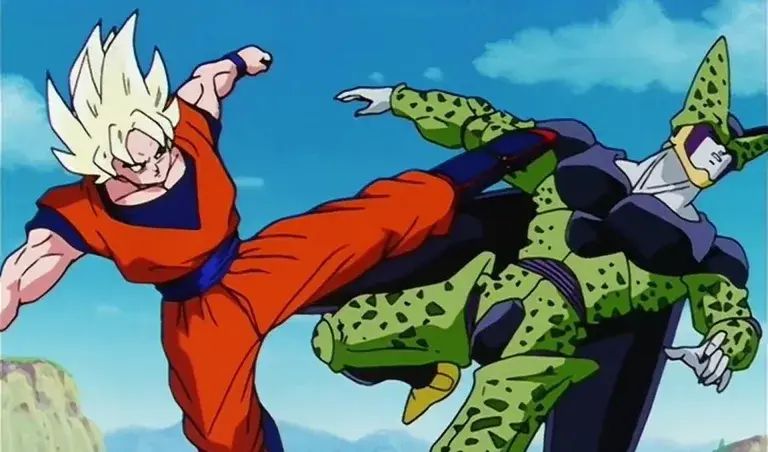 Goku and Cell face off strategically