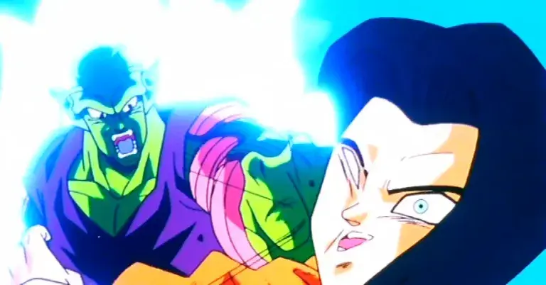 Piccolo battles Android 17 with tactical skill