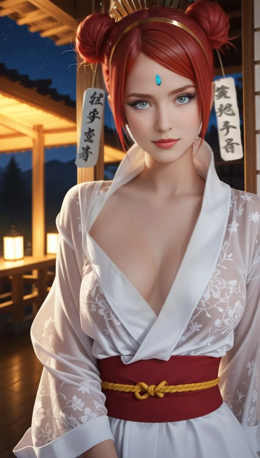 Full portrait of Uzumaki Mito showcasing her noble presence