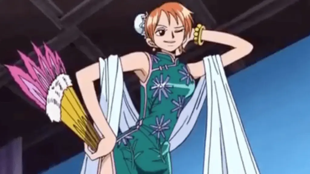 Nami dressed as Chun-Li in Protect! The Last Great Performance special