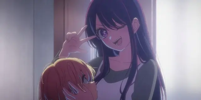 Ai posing and smiling in Oshi no Ko