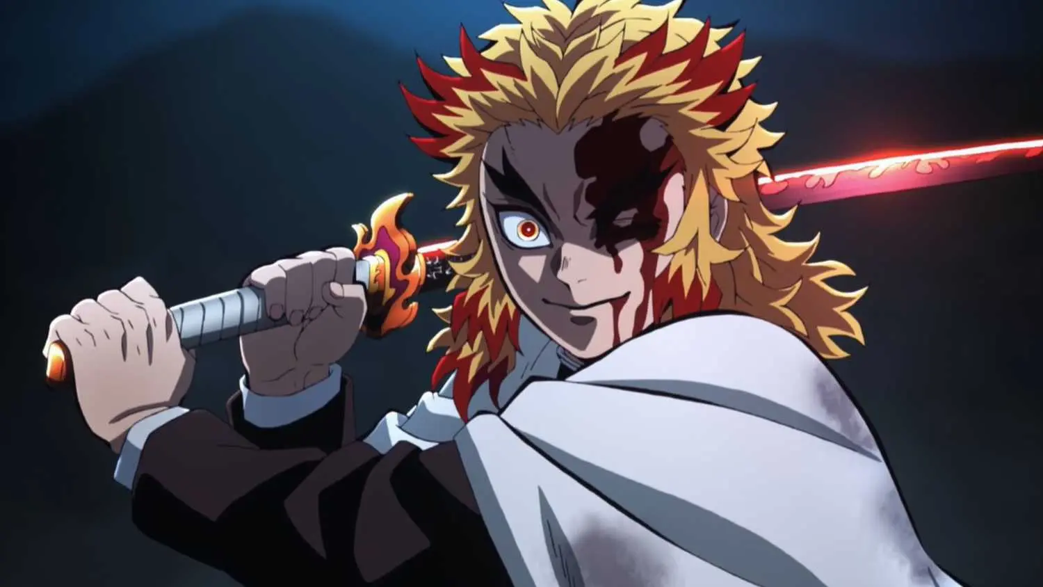 Kyojuro Rengoku fighting Akaza