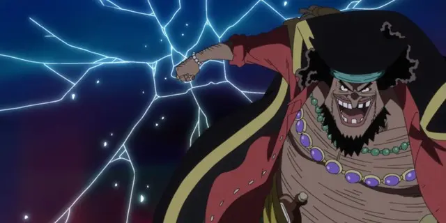 Blackbeard using the Gura Gura no Mi power