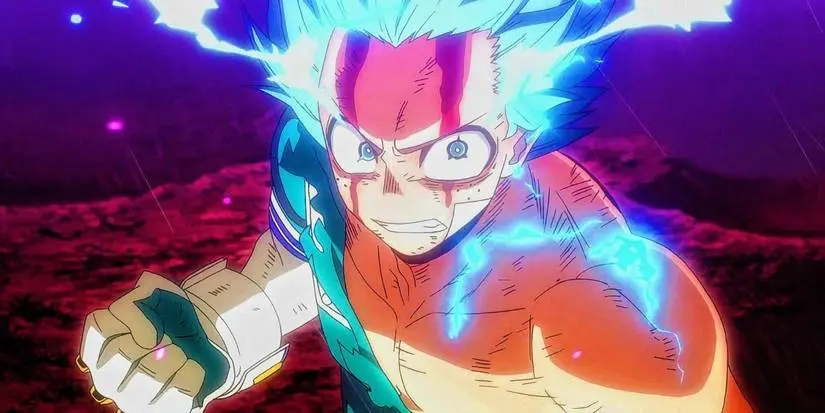 Deku using One For All at 100%