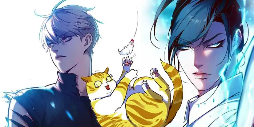 Eleceed manhwa cover featuring Jiwoo and Kayden