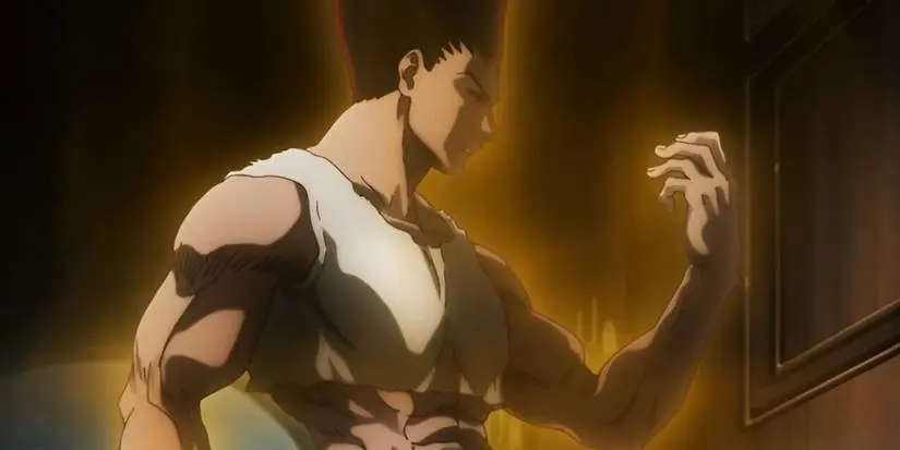 Gon transforms into his adult form in Hunter × Hunter