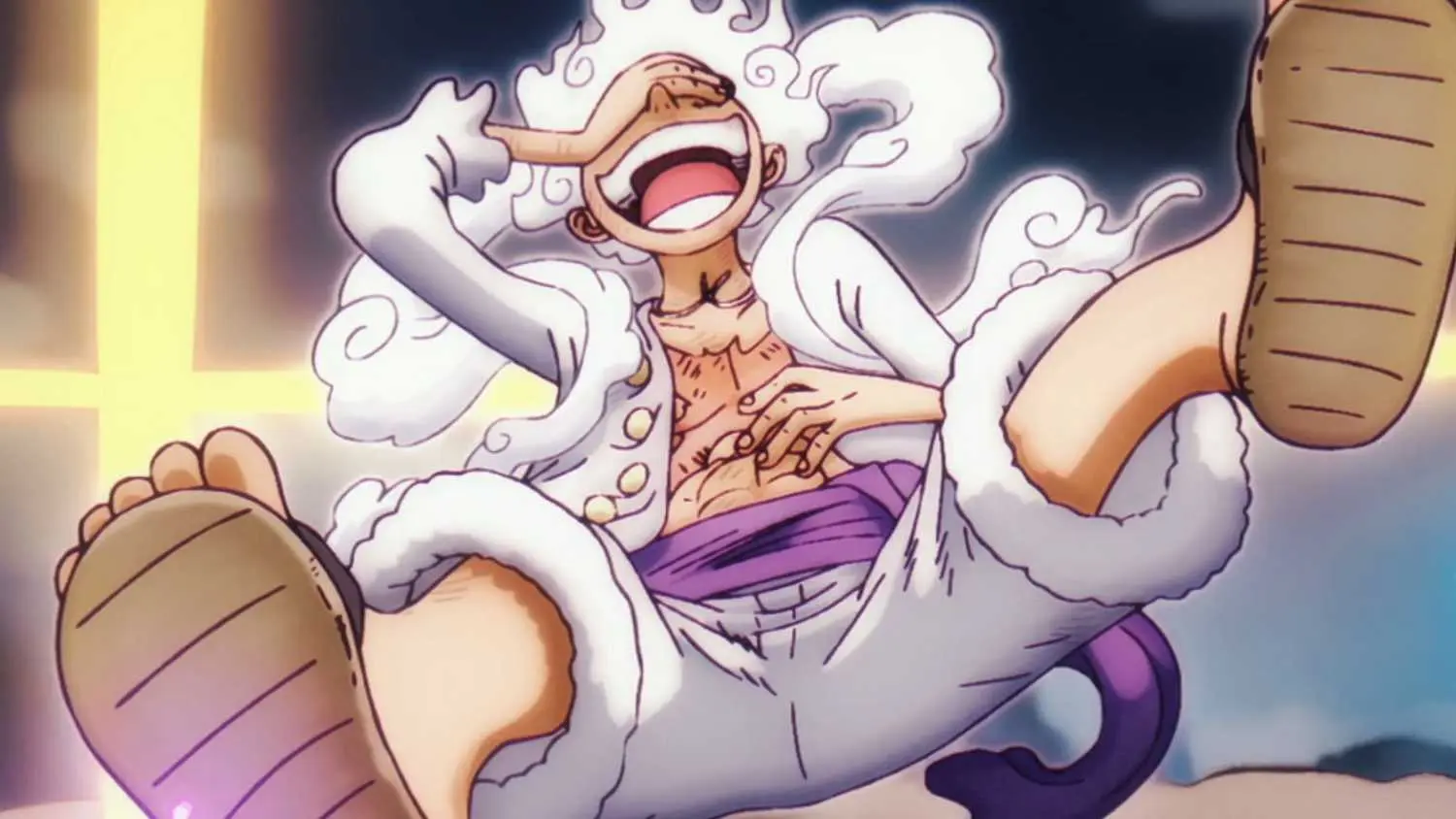 Luffy awakens Gear 5 in One Piece