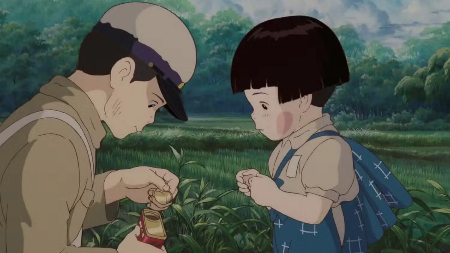 Seita and Setsuko in emotional scene