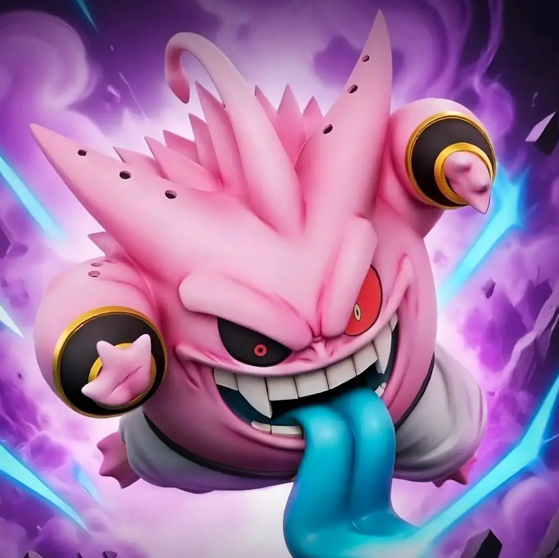 Gengar and Majin Buu fusion figure