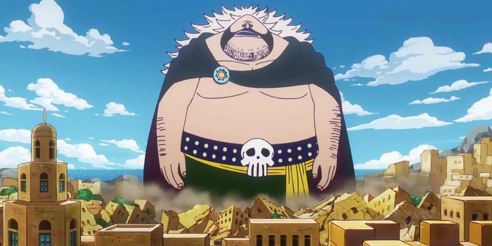 Sanjuan Wolf towering over Marine base