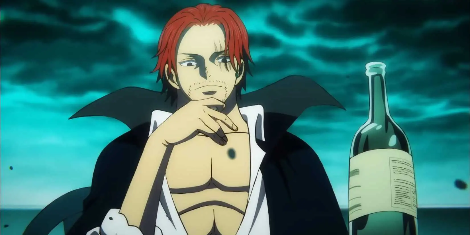 Shanks telling Beckmann it's time to claim the One Piece