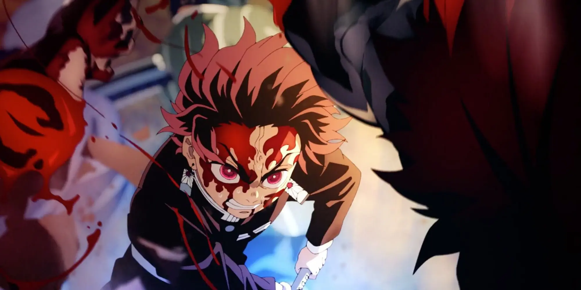 Tanjiro defeating Hantengu in Demon Slayer