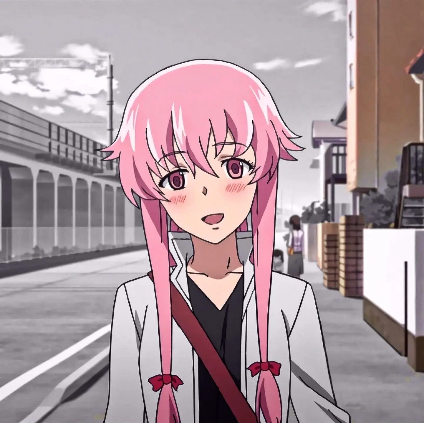 Yuno Gasai showing vulnerability