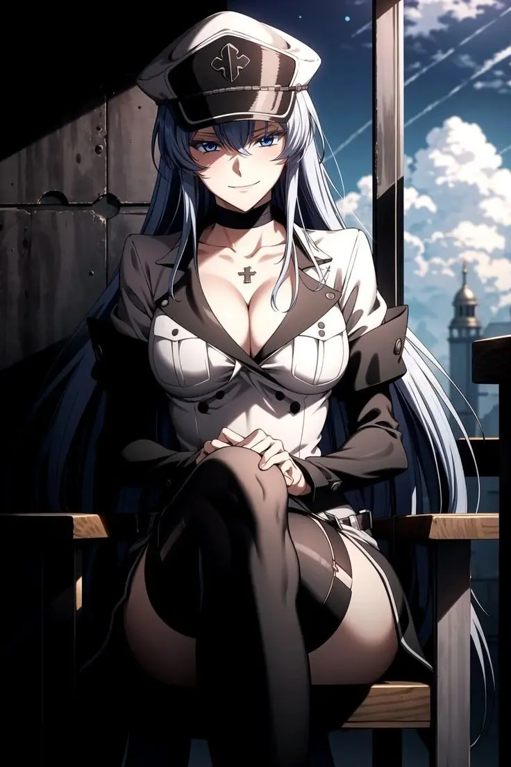 AI rendition of Esdeath's knee-high boots and imperial insignia