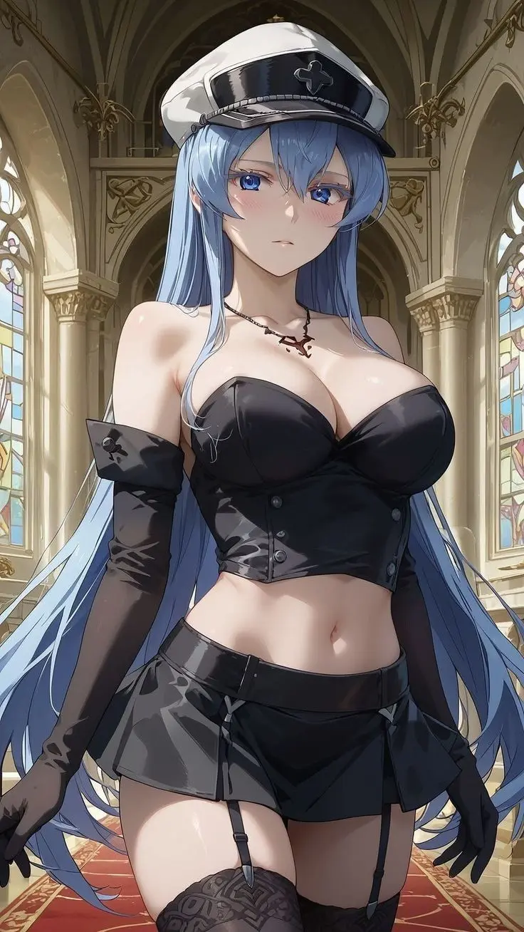 Esdeath AI portrait showing her fierce yet alluring expression