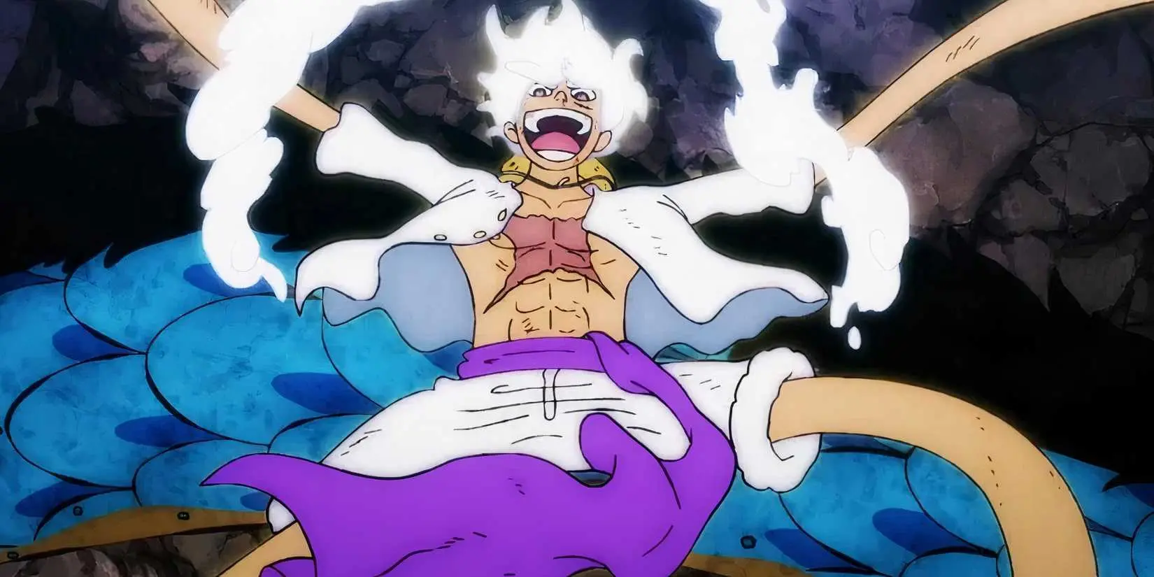 Luffy Gear 5 transformation in One Piece