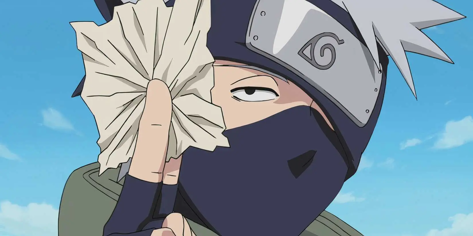 Kakashi using chakra paper