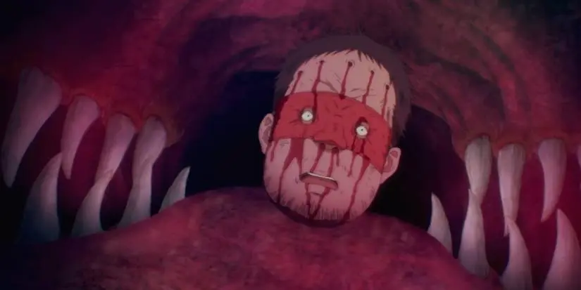 The Hole city scene in Dorohedoro