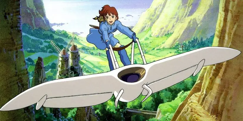 Nausicaä flying over Toxic Sea