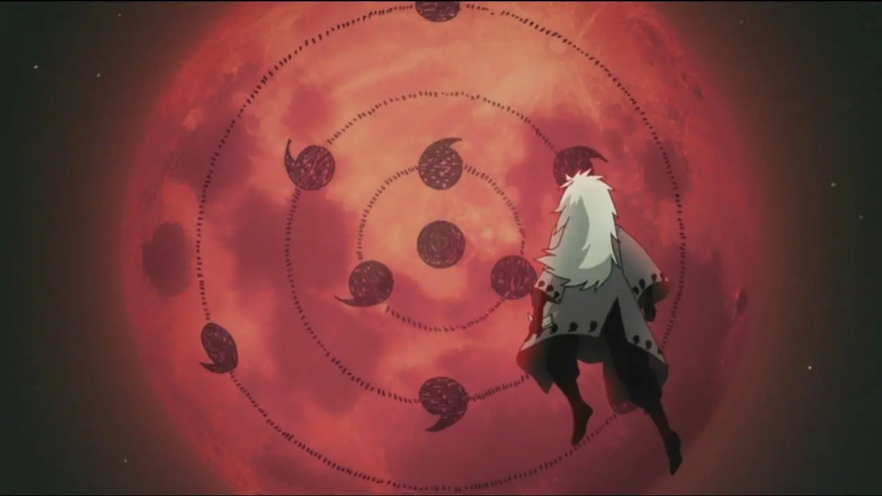 Madara Uchiha using Eternal Tsukuyomi in the Fourth Ninja War