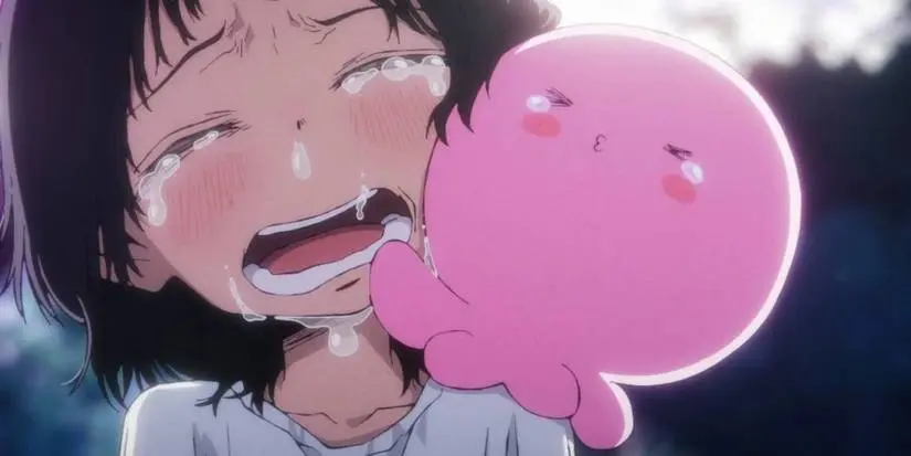 Shizuka and Takopi crying in Takopi's Original Sin