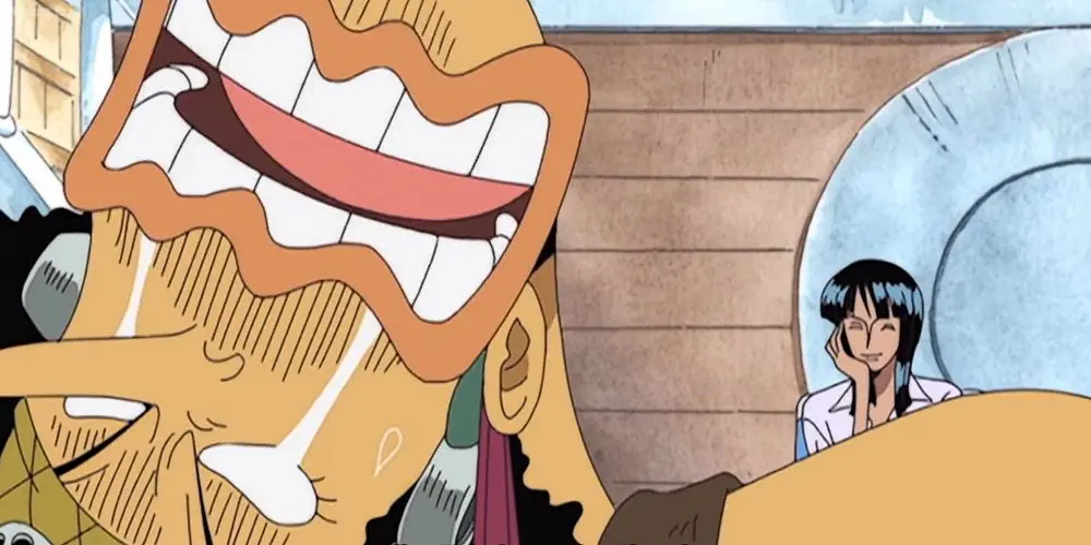 Usopp and Nico Robin in One Piece