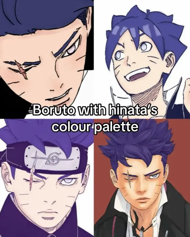 Boruto character redesigns with new hair colors