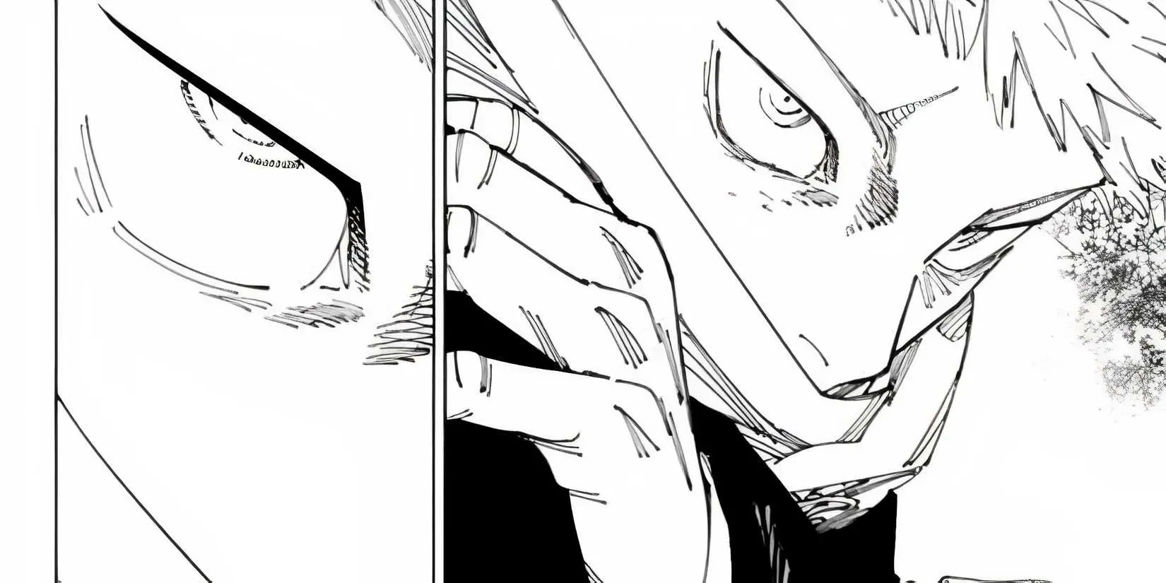 Yuji Itadori confronting Sukuna in Jujutsu Kaisen