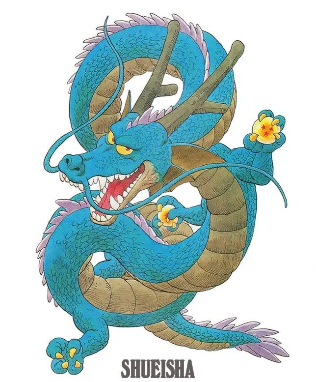 40-year-old jade green Shenron sketch