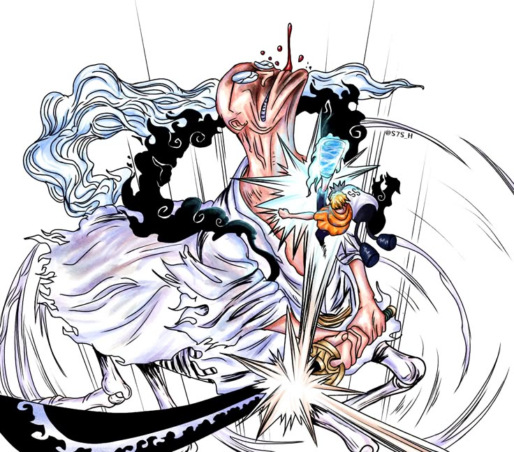 Sanji's iconic moment in the Egghead arc manga