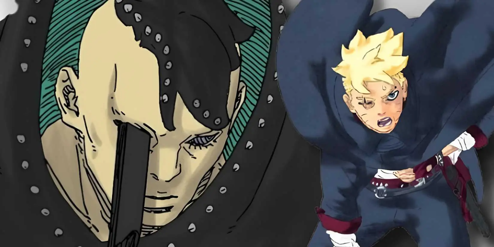 Boruto struggling against Jura