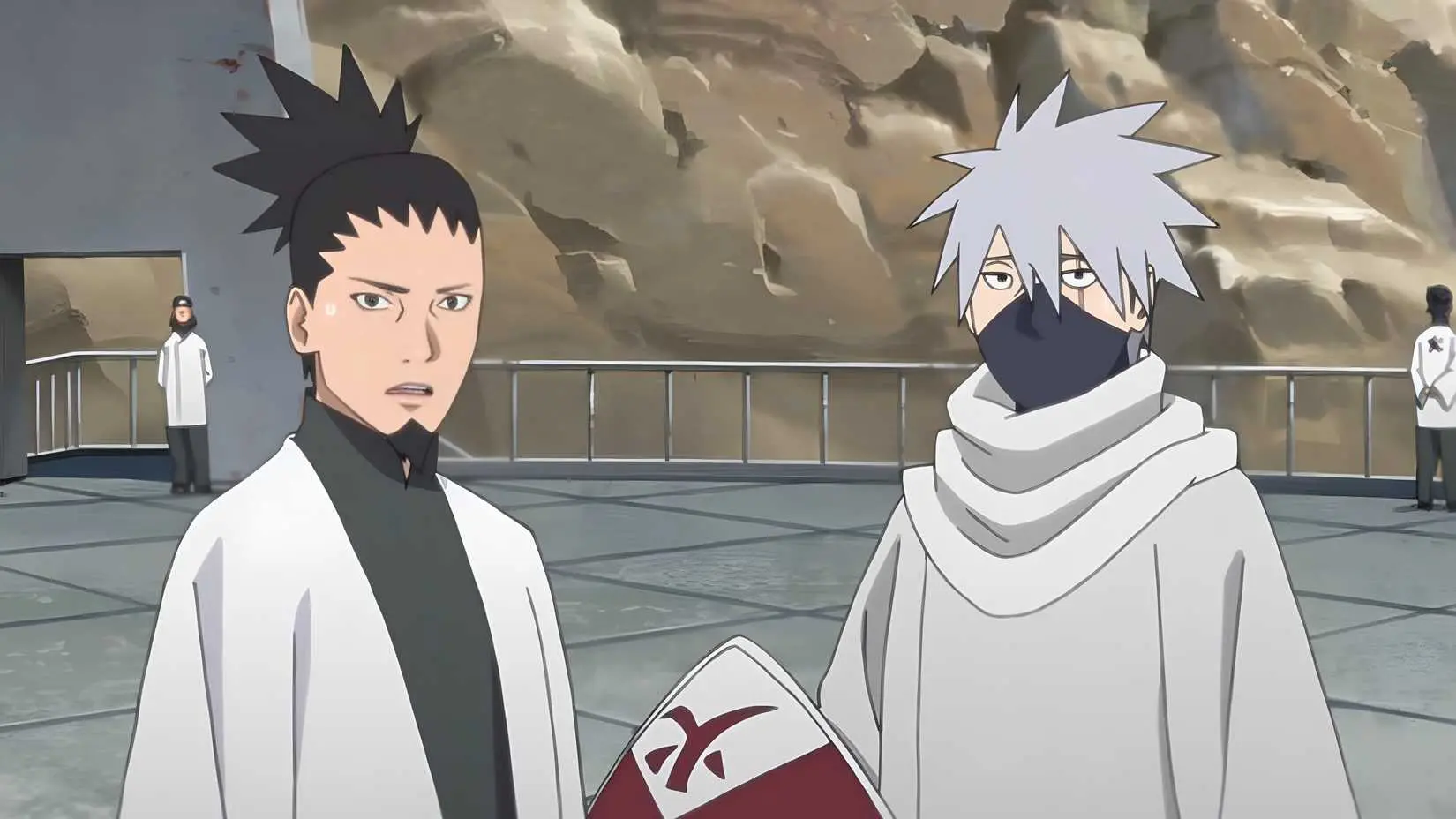 Potential Hokage candidates Kakashi and Shikamaru