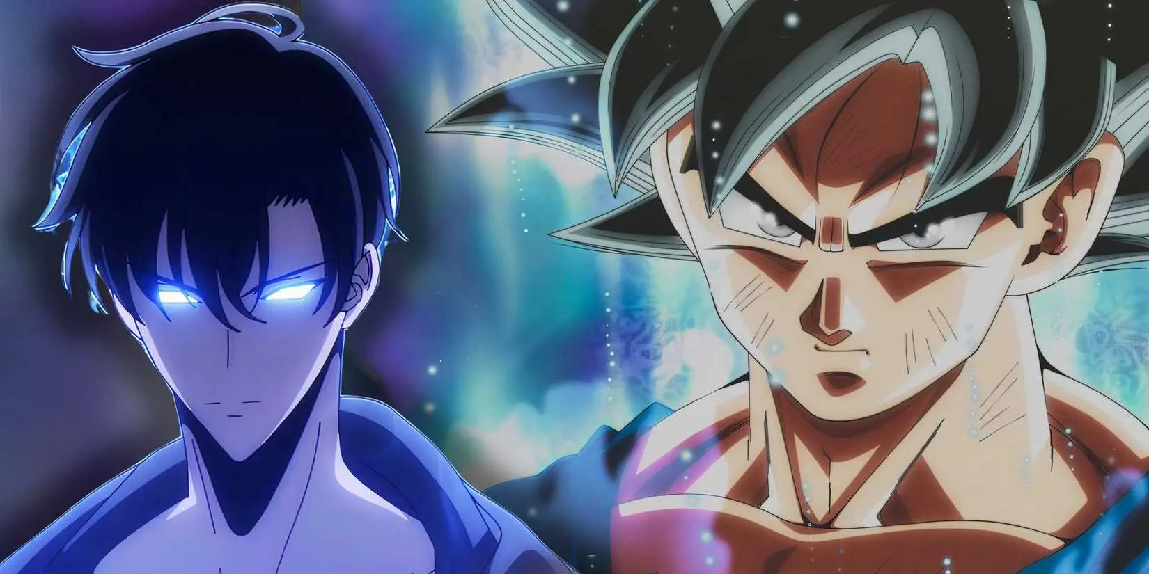 Jinwoo from Solo Leveling and Goku