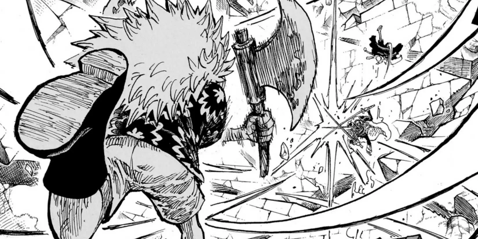 Gaban attacks Zoro and Luffy in One Piece