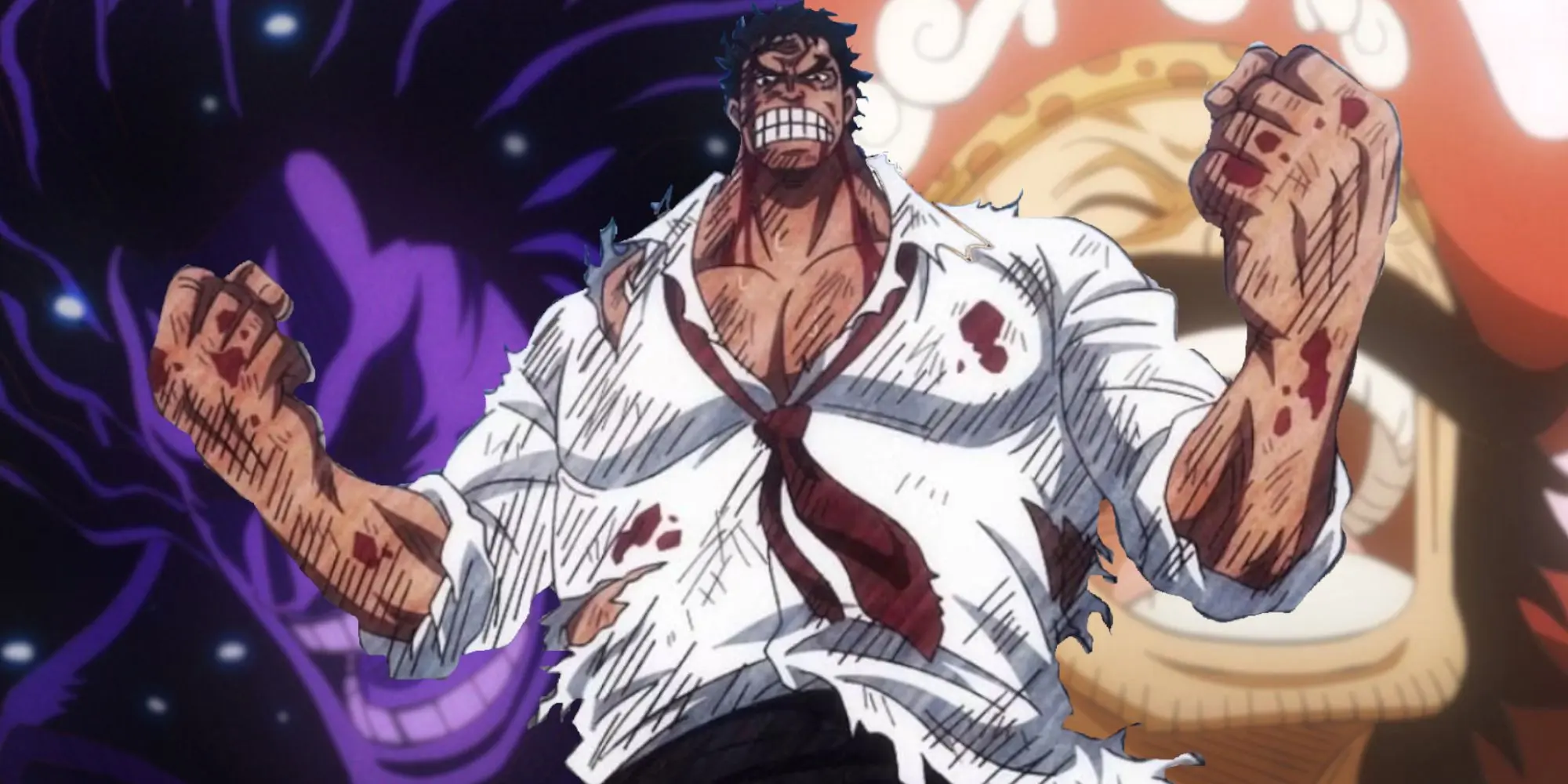 Garp witnessing the World Government's cruelty