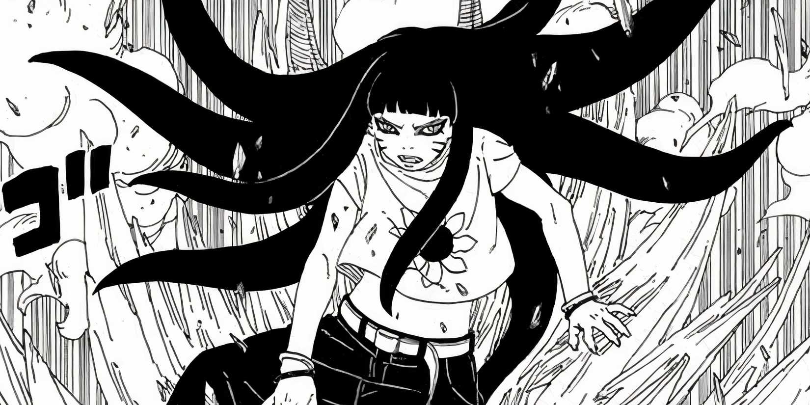 Himawari using Kurama's power in Boruto: Two Blue Vortex